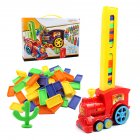 Electric Domino Train Diy Automatic Laying Domino Train Building Blocks Educational Toy For Kids Gifts pink
