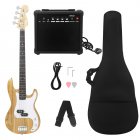 Electric Guitar Beginner Kit Rosewood Fingerboard 4 Strings Bass Accessories With Audio Picks Strap Guitar Bag Cable Wrench