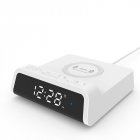 Electric Led Alarm Clock With Wireless  Charger 15w Fast Wireless Charging For Iphone White 15W