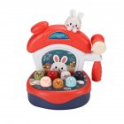 Electric Light Music Game Machine Cute Cartoon Creative Play Ground Mouse Toy Children Kids Gift red rabbit