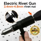 Electric Rivet Nut Gun Adapter Cordless Power Drill Tool Kit