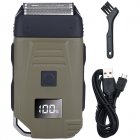 Electric Shaver Reciprocating Double-Headed Beard Trimmer USB Rechargeable