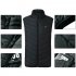 Electric Vest Heated Jacket USB Thermal Warm Heated Pad Winter Body Warmer black 4XL