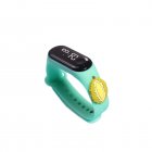 Electronic Watch For Kids Led Waterproof Creative Fruit Cartoon Doll Wrist Watch For Students Gift mint green durian