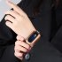 Electronic Watch Magnetic Quartz Waterproof Touch Led Bracelet Black  blue circle 
