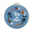 Embroidery Kit Halloween Pattern Series Matching Embroidery Thread Needles Instruction Manuals For Craft Lover CX0855