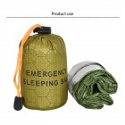 Emergency Sleeping  Bag First Aid Rescue Blanket With Whistle+small Outer Bag Green sleeping bag + whistle outer bag