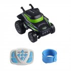 F121 RC Mini Stunt Car 2.4G Electronic Toys 360 Rotation RC Off-road Racing Car <span style='color:#F7840C'>Watch</span> Control RC Toy for Kids green