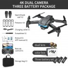 F185 Aerial Photography Drone With Three-sided Automatic Obstacle Avoidance Aircraft Hd 4k Pixel Dual-lens Remote Control Aircraft Black Dual Lens 4K 3 Battery