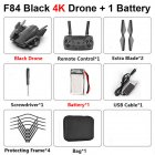 F84 Quadcopter Wireless RC <span style='color:#F7840C'>Drone</span> With 4K/5MP/0.3MP HD Camera WiFi FPV Helicopter Foldable Airplane <span style='color:#F7840C'>For</span> Children Gift Toy black_4K 1B