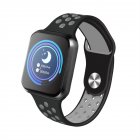 F9 Smart Bracelet Full Color Screen Touch Smartwatch Multiple Motion Patterns Heart Rate Blood Pressure <span style='color:#F7840C'>Sleep</span> Monitor Black shell gray belt