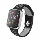 F9 Smart Bracelet Full Color Screen Touch Smartwatch Multiple Motion Patterns Heart Rate Blood Pressure <span style='color:#F7840C'>Sleep</span> Monitor Silver shell black gray belt
