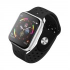 F9 Smart Bracelet Full Color Screen Touch Smartwatch Multiple Motion Patterns Heart Rate Blood Pressure <span style='color:#F7840C'>Sleep</span> Monitor Silver shell black belt