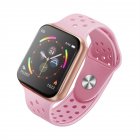 F9 Smart Bracelet Full Color Screen Touch Smartwatch Multiple Motion Patterns Heart Rate Blood Pressure <span style='color:#F7840C'>Sleep</span> Monitor Gold shell pink belt
