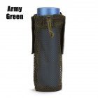 FGJ Lightweight Molle Outdoor Water Bottle Bag Camping Cycling Hiking Foldable Belt Holder Kettle Pouch Army Green_9*23