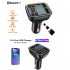 FM Transmitter Car Kit Wireless Bluetooth Hands Free Dual Usb Charger 3 1a Mp3 Music Tf Card U Disk Aux Player black