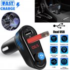 FM Transmitter For Car Wireless Radio Adapter MP3 Player Stereo Music Hands Free Car Kit U Disk Playback black