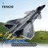 FX9630 RC Airplane J20 Fighter Anti collision Soft Rubber Head Glider With Culvert Design RC Aircraft For Boys Gifts camouflage black