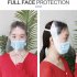 Face Shield Full Face Covering Transparent Anti Droplet Dust proof Protect Safety Protection Visor Shield Transparent One size
