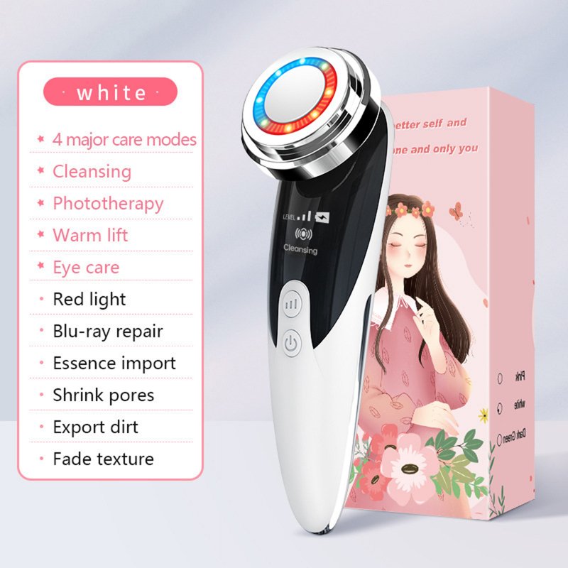 Facial Massager Ultrasonic Facial Cleanser Wrinkle Removal Anti Aging Skin Rejuvenation Skin Care Tools White