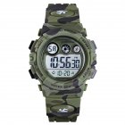Fashion Wristwatch Electronic Children Watch For Outdoor Sports Multi-function Electronic Watch Army green camouflage