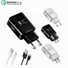 Fast Charger 1.2 m USB Type-C Cable Travel Adapter EU/US Note8 S9 S8 C5 C7 C9 Pro Devices black