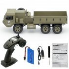 Fayee FY004A 1/16 2.4G 6WD Rc Car Proportional Control US Army Military Truck RTR Model Toys Without a single camera+1 battery_1:16