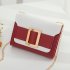 Female Fashion Color matching Satchel Sweet Casual for Phone Card Organize Orange
