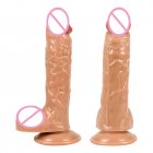 Female Silicone Dildos Penis Manual Simulation Fake Penis Masturbation Device Erotic Sex Toys Adult Supplies brown