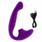 Female Vagina Sucking Vibrator 10 Frequency Sucker Oral Sex Clitoris Stimulation Masturbation Sex Toy purple
