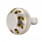 Fishing reel Handle Knob for Spinning reel Type Metal Fishing Reel Handle Knobs Bait Casting Spinning Reels Accessory Silver+Gold T2 grip pills_42MM