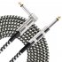 Flanger 3M Instrument Cable for Electric Guitar Straight to Right Angle TS Male 1 4  6 35mm Plug  FLGZB 24 black and white