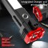 Flashlight Usb Rechargeable Torch Light With Hammer Knife Power Bank Cob Led Work Light For Outdoor Camping Emergency Red
