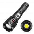Flashlight Xhp90 Portable Flashlight Type-c Charging Zoom P70 Attack Head Flashlight For Outdoor Camping Torch+USB cable(no battery)