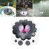 Floating Solar Water Fountain Garden Pond Villa Landscape Decoration With battery 800MA   lotus