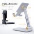 Foldable Phone Stand Metal Cellphone Holder Adjustable Desk Bracket Smartphone Mount Universal for iOS Android Moble Phone Black