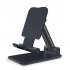 Foldable Phone Stand Metal Cellphone Holder Adjustable Desk Bracket Smartphone Mount Universal for iOS Android Moble Phone Black