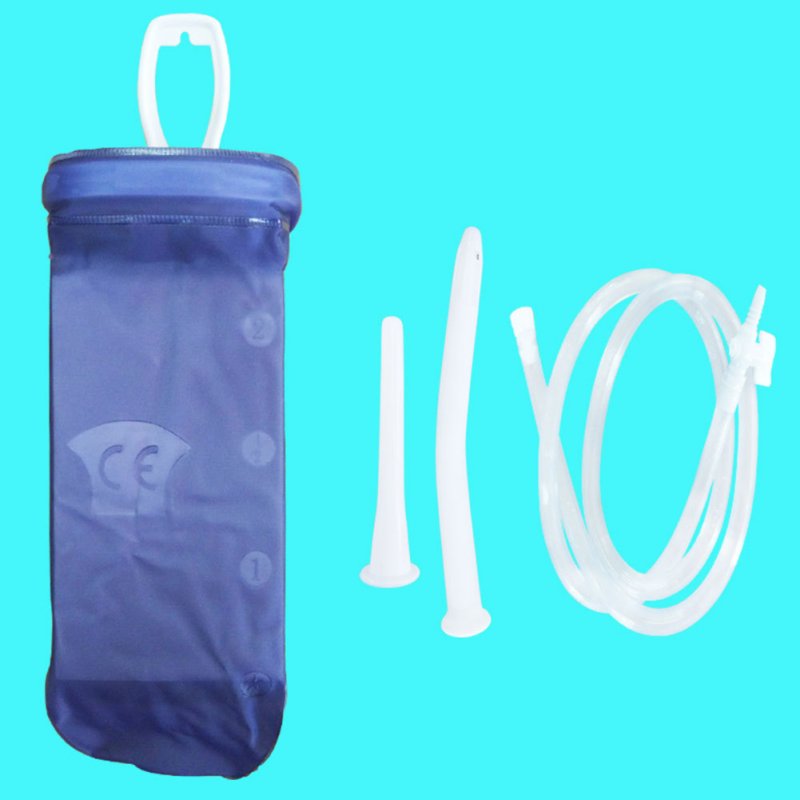 Foldable Reusable Enema  Bag  Kit Portable Home/Travel Pvc Silicone Rubber Enema Device For Colon Cleansing For Men Women 2L kit