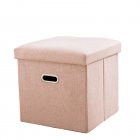 Foldable Storage Ottoman, Linen Chest With Storage Space High-capacity Box, 220 Lbs Load Capacity Multifunctional Stools For Bedroom, Living Room, Dorm Pink 38*38*38