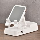 Folding Portable Ultra High-definition Mobile Phone Holder Stand Screen  Magnifier Long-lasting Battery Life Bluetooth-compatible Speakers F18 white