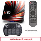 For Android Tv Box Android 10.0 4k 4gb 32gb 64gb Media Player 3d Video Smart Tv Box 4+64G_Australian plug+I8 <span style='color:#F7840C'>Keyboard</span>