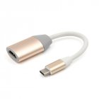 For Apple Mac laptop Type-c to HDMI Video Conversion Cable Type C To HDMI Converter Adapter Cable Gold