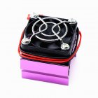 For HSP/HPI Himoto Redcat 540 3650 3660 3670 Motor Heat Sink Cover w/ Cooling Fan Heatsink RC Parts Brushless purple