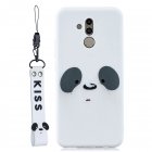 For HUAWEI MATE 20 lite/Maimang 7 Cute Coloured Painted TPU Anti-scratch Non-slip Protective Cover Back Case with Lanyard