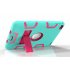 For IPAD MINI 4 PC  Silicone Hit Color Armor Case Tri proof Shockproof Dustproof Anti fall Protective Cover  Black   rose red