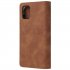 For Samsung A51 Case Smartphone Shell Precise Cutouts Zipper Closure Wallet Design Overall Protection Phone Cover  Brown
