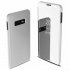 For Samsung Galaxy S10 S10 Plus S10E Smart Leather Flip Mirror 360 Phone Case Cover black