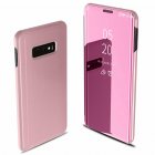 For Samsung Galaxy S10/S10 Plus/S10E Smart Leather Flip Mirror 360 Phone Case Cover Rose gold