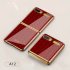 For Samsung Galaxy Z flip Foldable Cellphone Shell Electroplated Painted Folding Phone Case A15 wine red