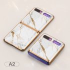For Samsung Galaxy Z flip Foldable Cellphone Shell Electroplated Painted Folding Phone Case A2